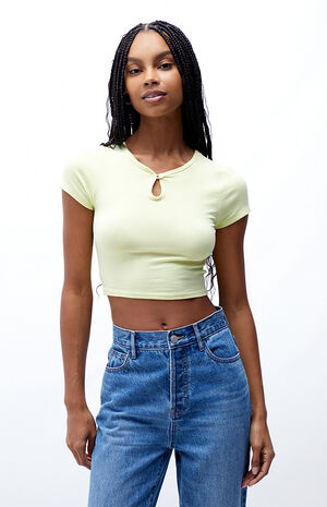 PS Basics by Pacsun Blossom Keyhole Crop Top | PacSun