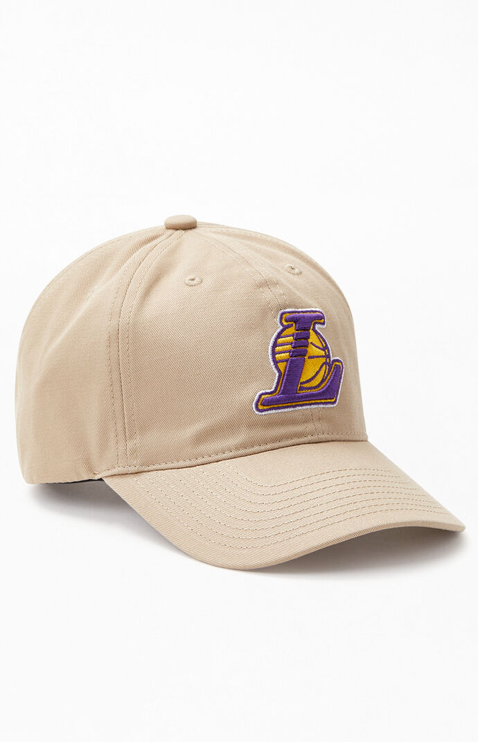 Mitchell Ness Tan Los Angeles Lakers Strapback Dad Hat Pacsun