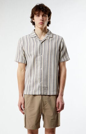 Woven Striped Camp Shirt image number 1