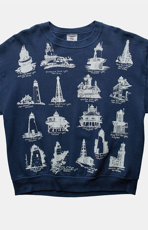 90s Light Houses Crew Neck Sweatshirt image number 2