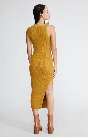 Another Girl Spacedye Ribbed Keyhole Midi Dress | Pacsun Another Girl Spacedye Ribbed Keyhole Midi Dress | Pacsun