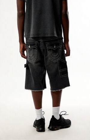 Vinny Big T Black Baggy Carpenter Shorts image number 4