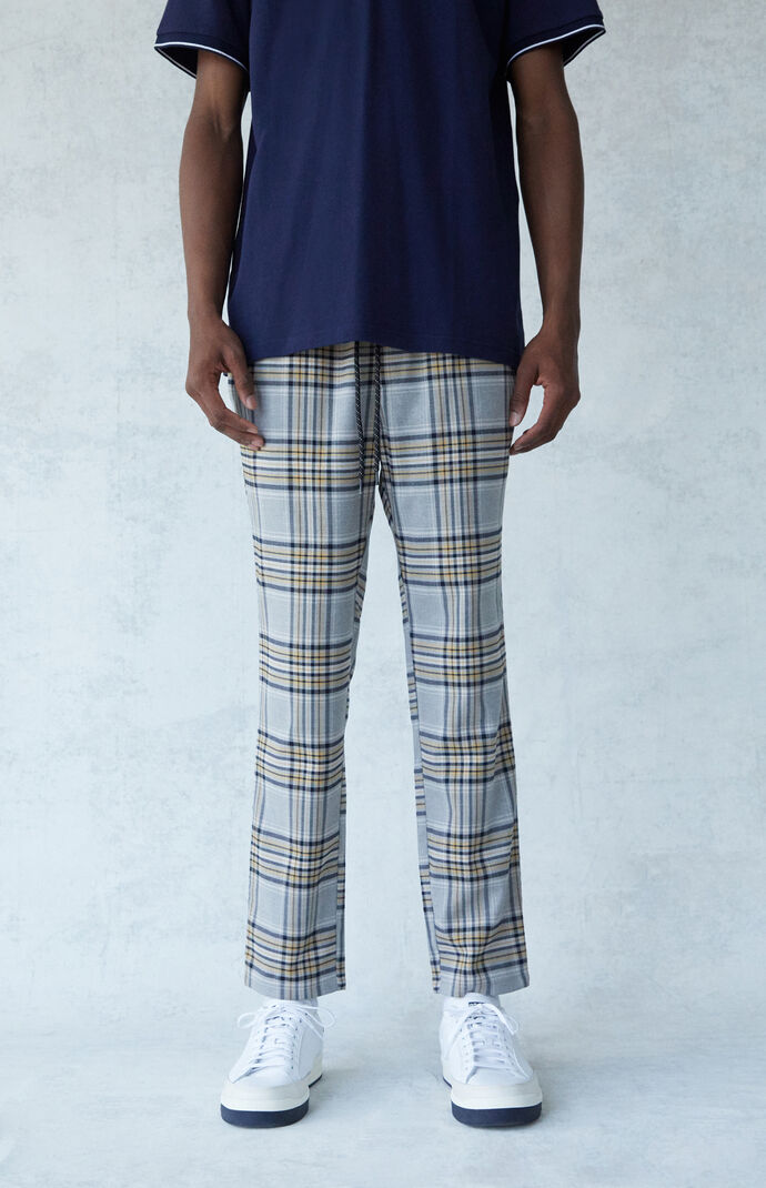 Arlo Yellow Plaid Menswear Trouser Pants