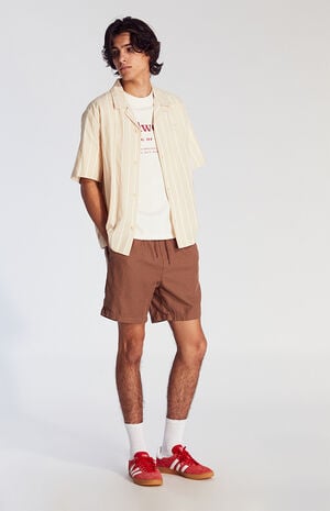 Brown Cole Cotton Volley Shorts image number 2