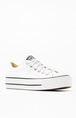 Women's White Chuck Taylor Platform Low Top Sneakers