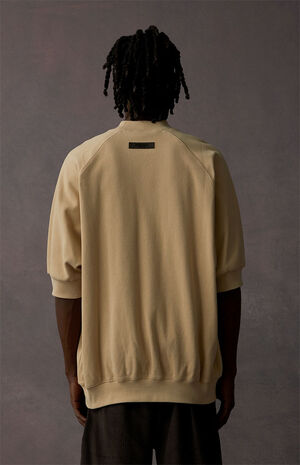 Sand Waffle Knit&nbsp;Short Sleeve Sweatshirt image number 5