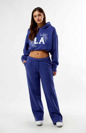 Chainstitch Floral Baggy Sweatpants image number 5