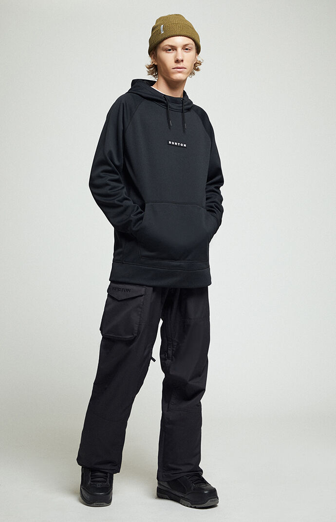 Black Crown Bonded Pullover Hoodie