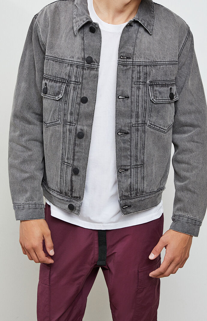Grey Vintage Fit Denim Jacket
