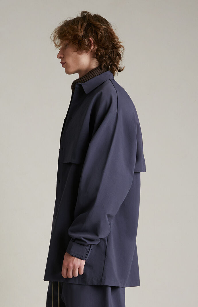 ジャケット・アウター FEAR OF GOD ESSENTIALS/NYLON OVERSHIRT 186BT244320F_MILITARY_NYLON_VE