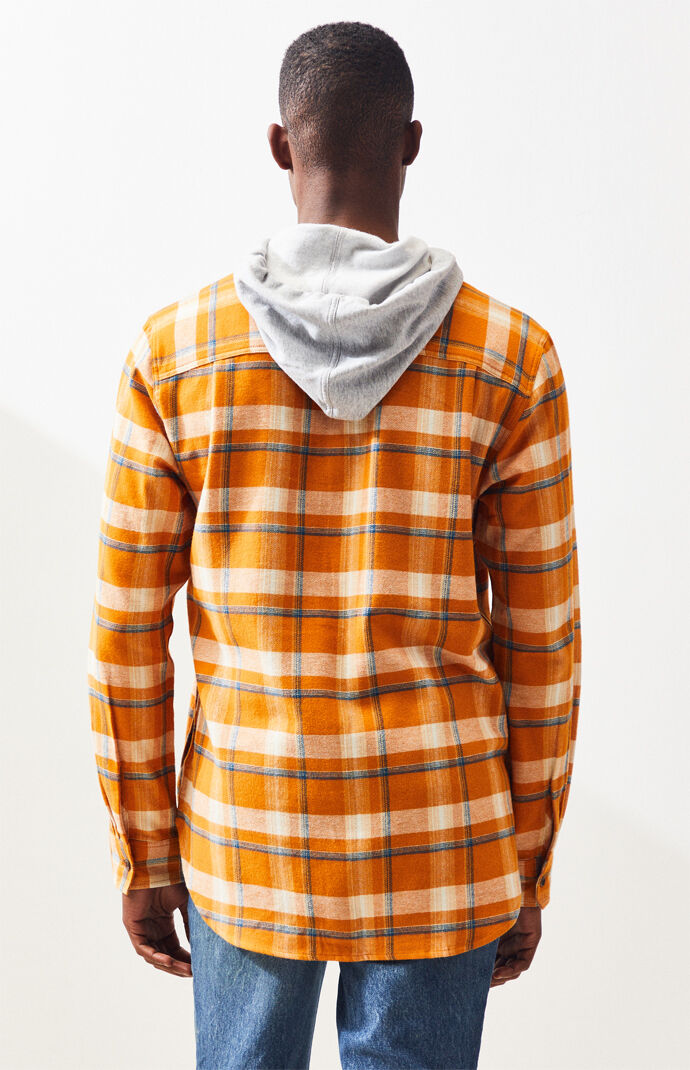 PacSun Thiago Hooded Plaid Flannel 