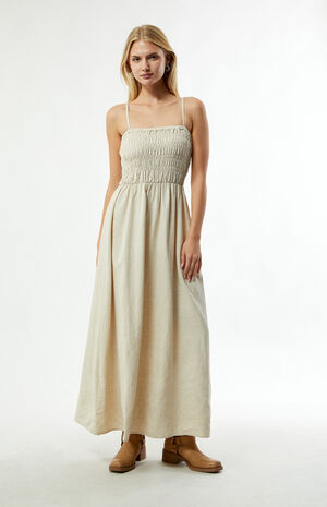 Classic Shirred Midi Dress image number 1
