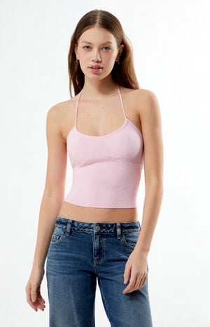 Halter Sweater Tank Top image number 1