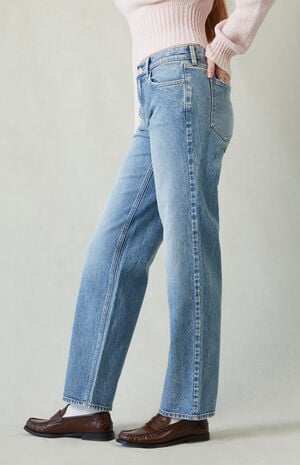 Jordyn Low Rise Straight Leg Jeans Stretch Medium Indigo Jordyn Low Rise Straight Leg Jeans Stretch Medium Indigo image number 3