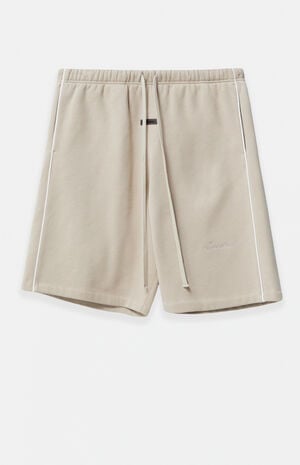 Timber & Cloud White Basketball Fleece Sweat Shorts