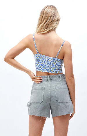 Teal Corduroy Workwear Shorts image number 3