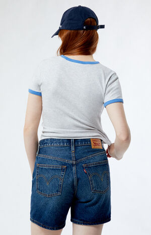 501 Original Dark Indigo Mid-Length Denim Shorts image number 3