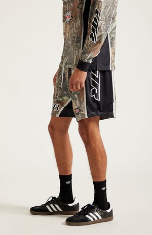 Camo Mesh Embroidered Shorts image number 4