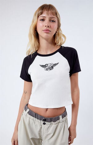 75 Motorcycle Wings Raglan T-Shirt