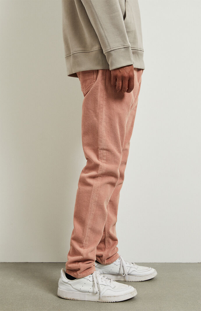 Pink Slim Taper Corduroy Pants