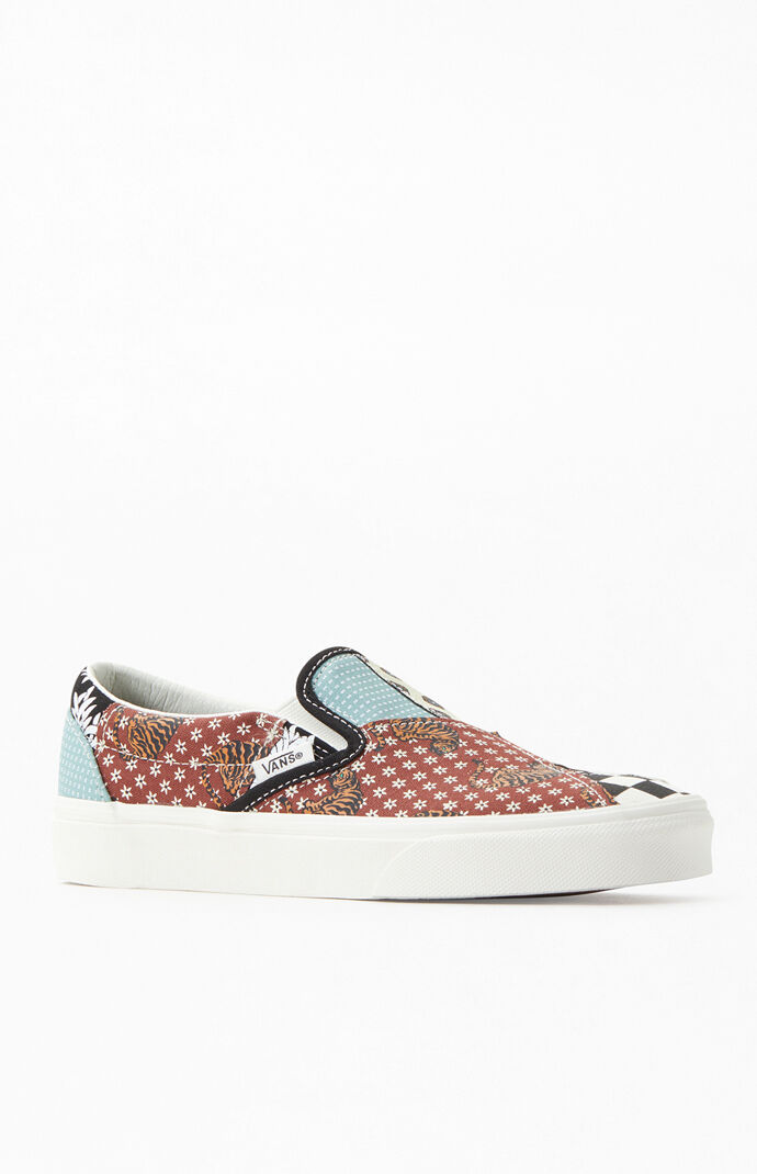 vans patchwork slip on womens