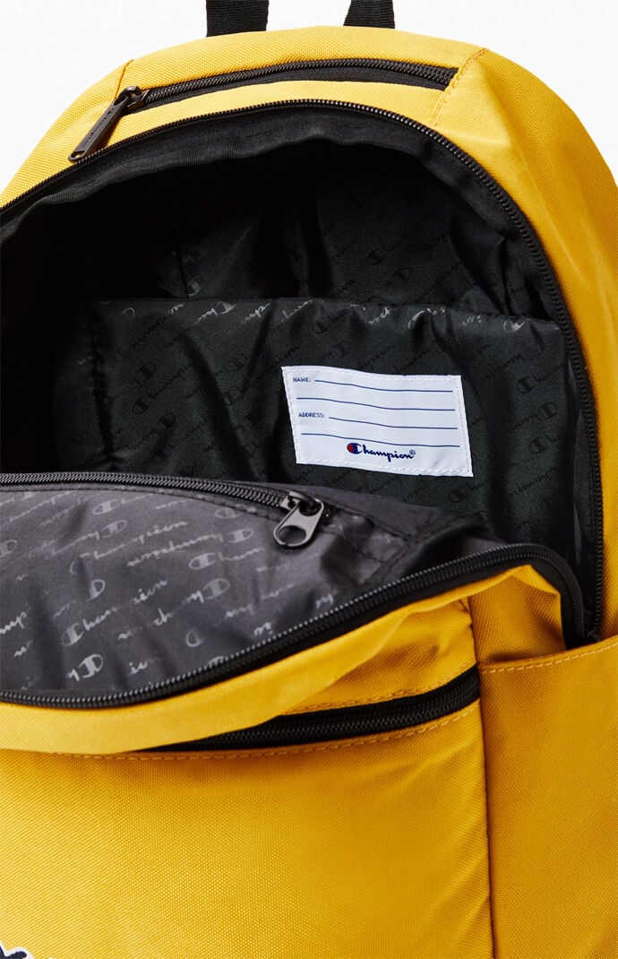 champion supercize logo script black backpack