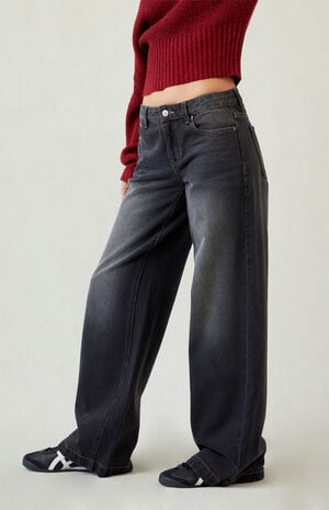 Casey Low Rise Baggy Jeans Black Tinted image number 2