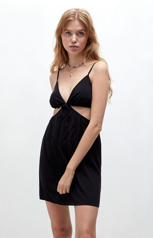 knee length dresses for ladies Strapless Cut Out Mini Dress