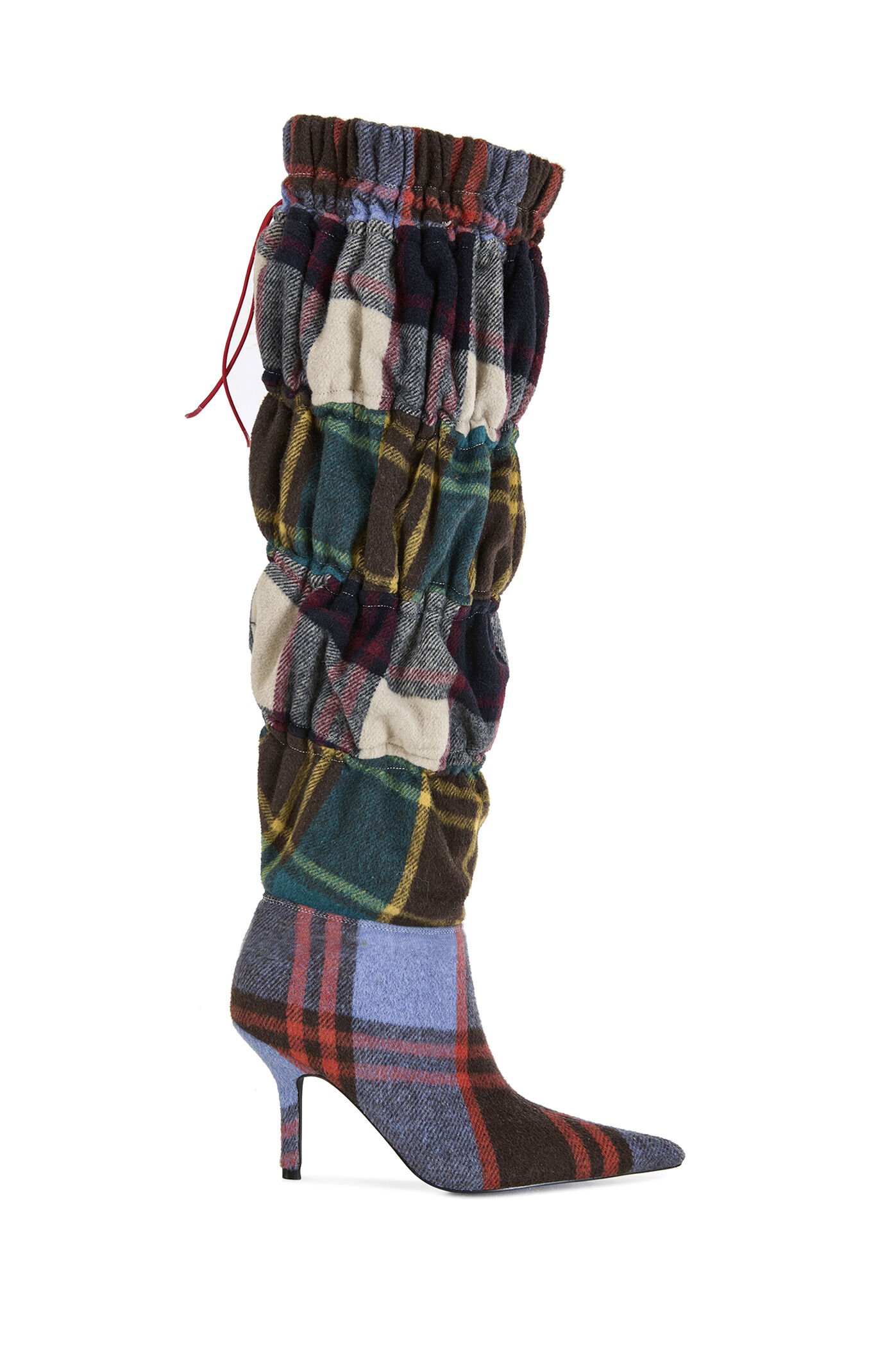 AZALEA WANG Women's Elodie Plaid Stiletto Booties