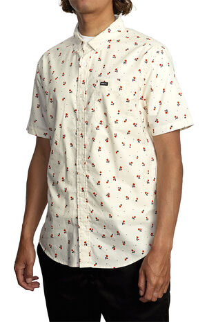 White That'll Do Printed Button Up Shirt White That'll Do Printed Button Up Shirt image number null