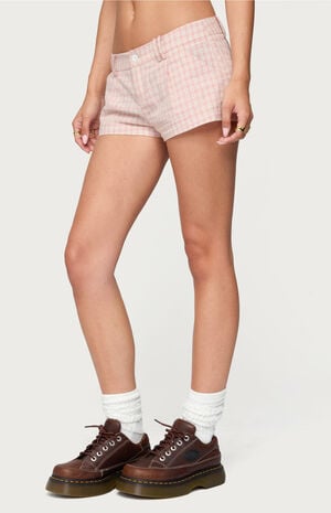 Monty Plaid Micro Shorts image number 2