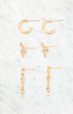 3 Pack Luna Earrings image number 1