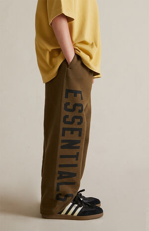 Kids Olive Fleece Relaxed Sweatpants image number 4
