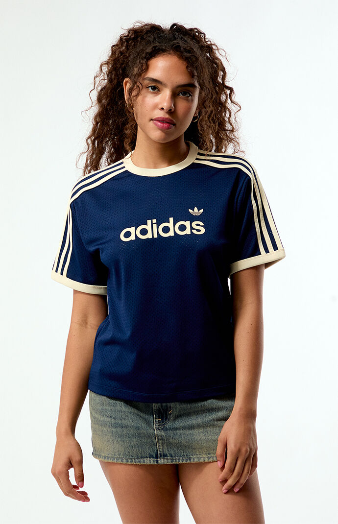 adidas Navy Mesh T-Shirt
