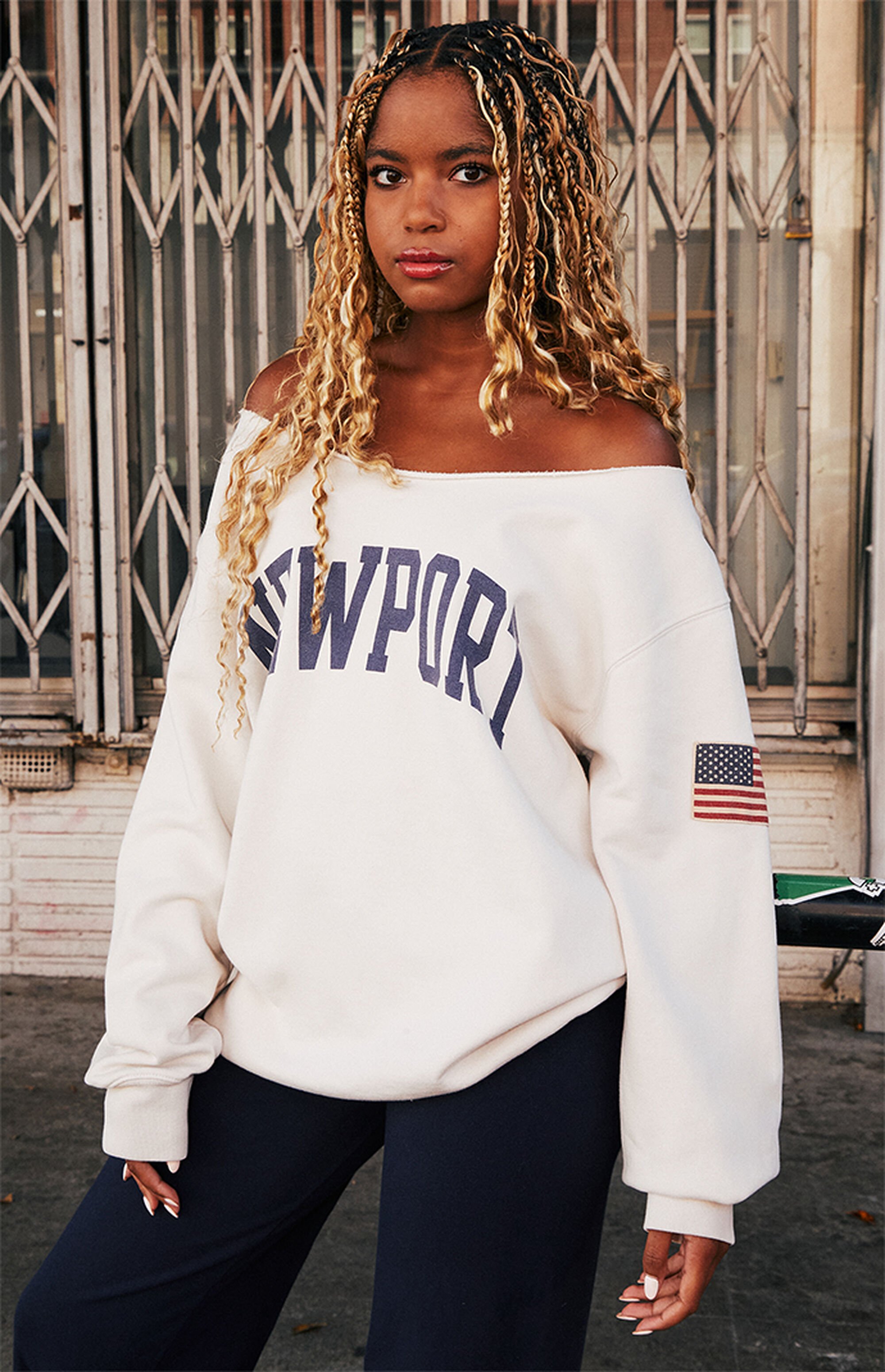 John Galt Erica Newport Oversized Sweatshirt | PacSun