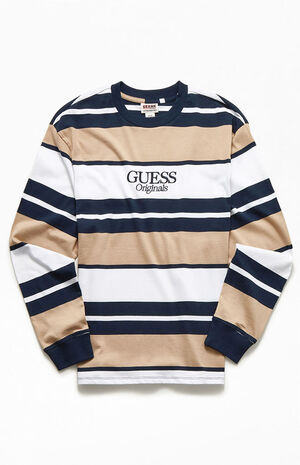guess kincaid striped tee