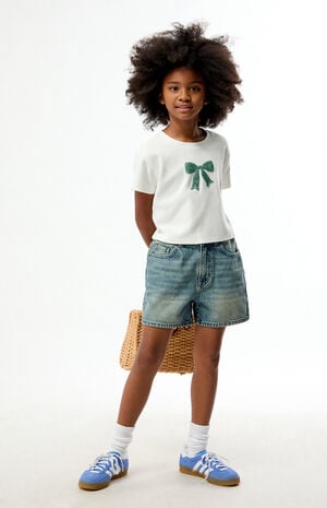 Baggy Denim Shorts Medium Blue Tinted image number 1