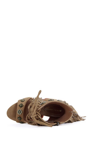 Women's Salgado Tan Fringe Stiletto Booties image number 4