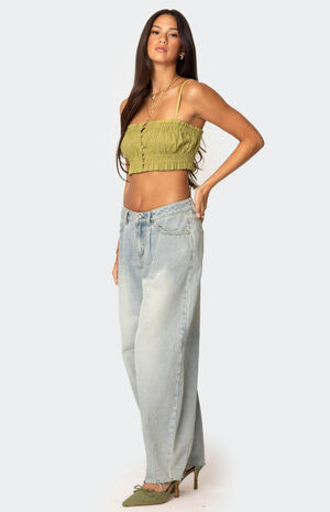 Alda Cropped Button Front Top image number 3