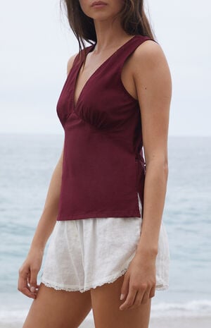 Burgundy Rafaela Top image number 3