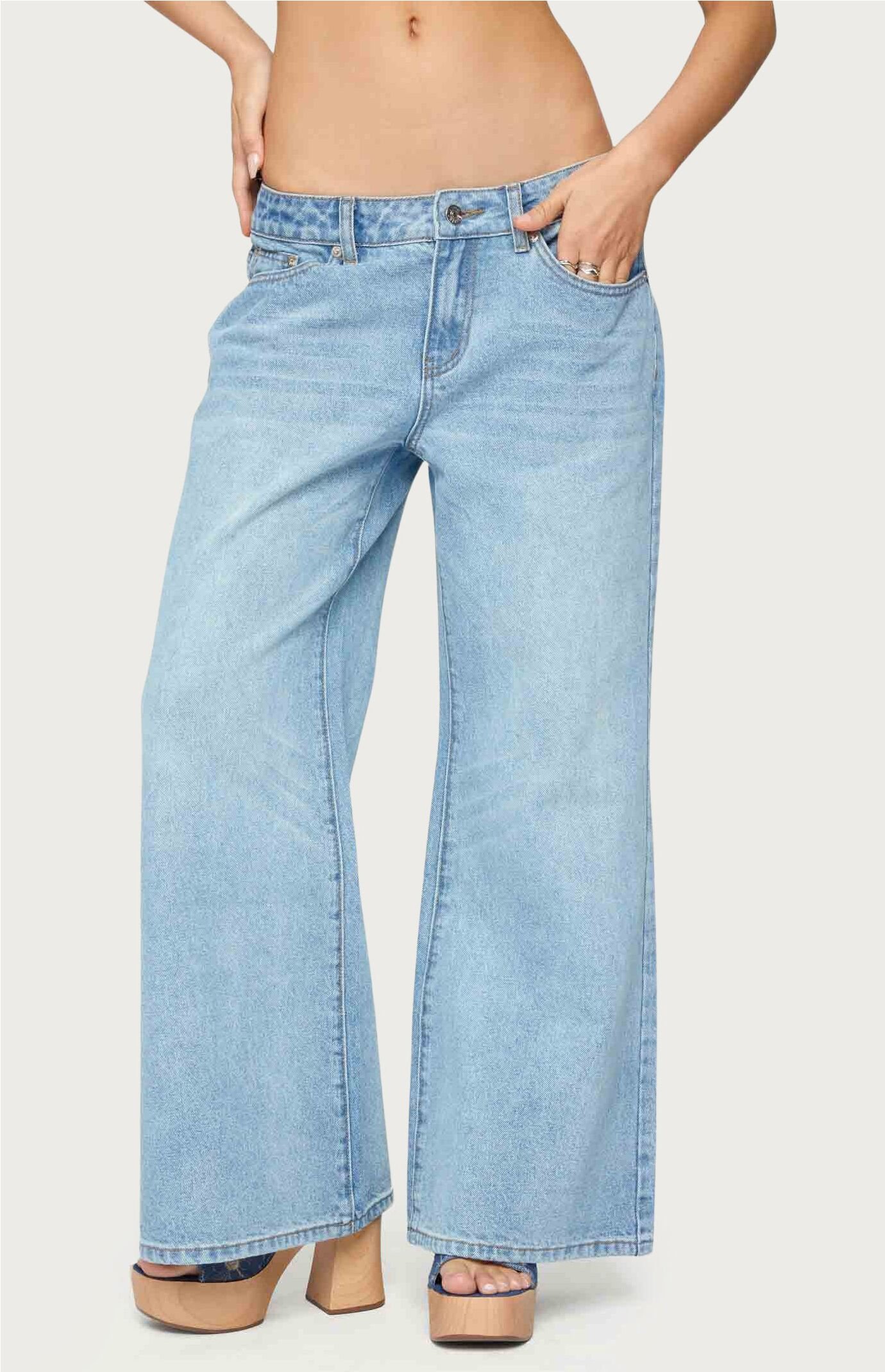 ◆ROCKCAKE◆ Dixy Low Rise Wide Jeans Indigo Indigo Extra Wide Low Rise Jeans | Roomy – motelrocks-com-us