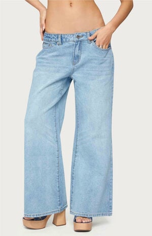 Petite Low Rise Wide Leg Jeans image number 1