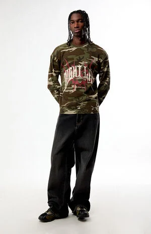 Night Camo Waffle Knit Long Sleeve T-Shirt image number 5