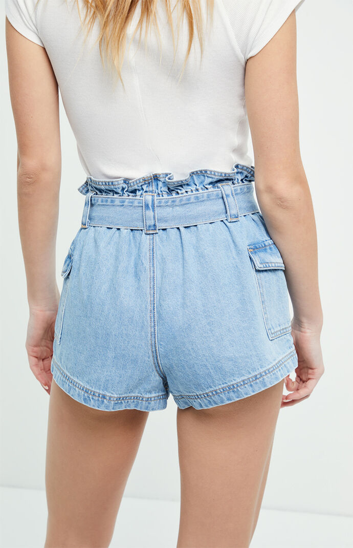 Pull Blue Cargo Denim Shorts