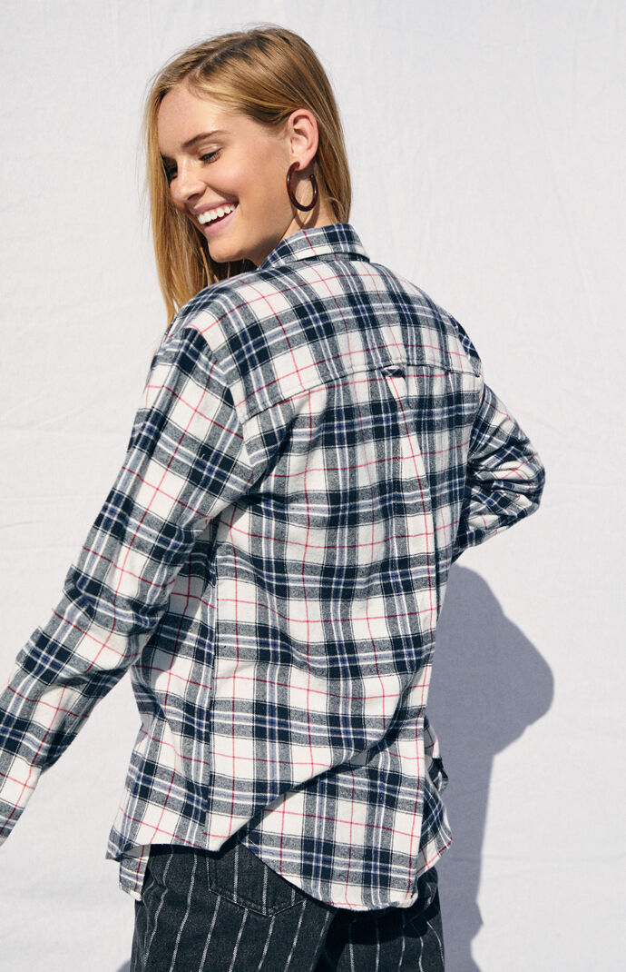 pacsun flannel moletom com capuz