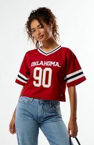 Oklahoma Sooners Cropped Football Jersey image number 1