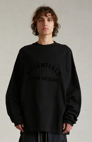Black Heavy Long Sleeve T-Shirt image number 2