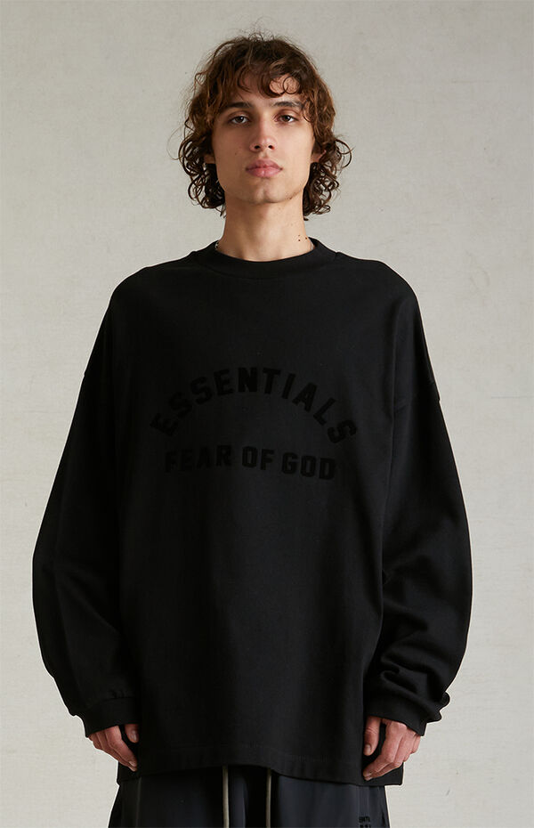 Fear of God ESSENTIALS Black Heavy Long Sleeve T-Shirt | Pacsun