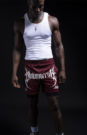 x Civil Active Brown Hades Mesh Shorts image number 1