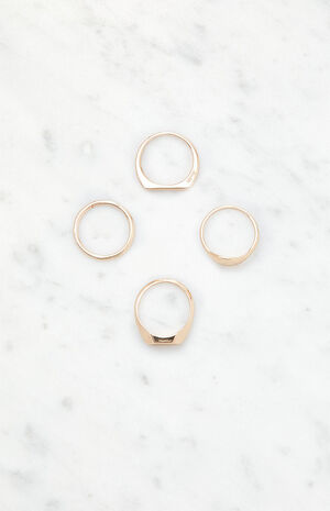 4 Pack Signet Rings image number 2